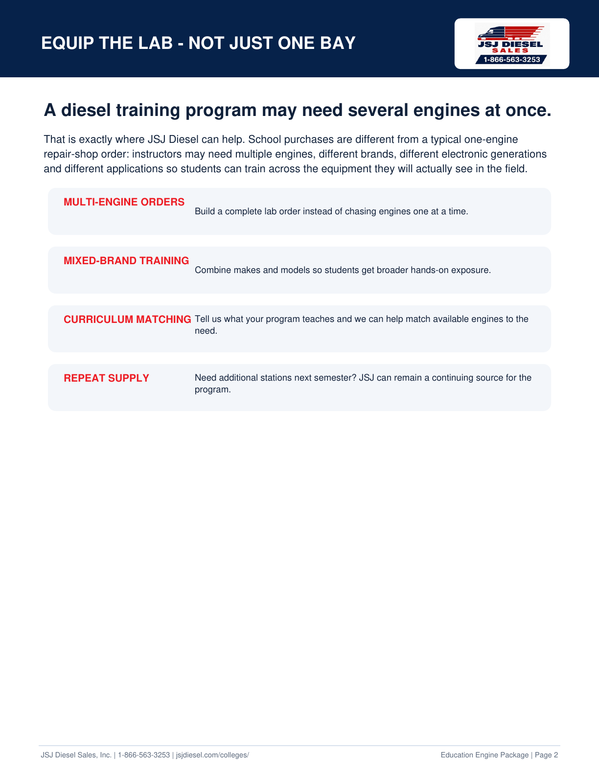 JSJ Diesel Education Engine Package - Page 2
