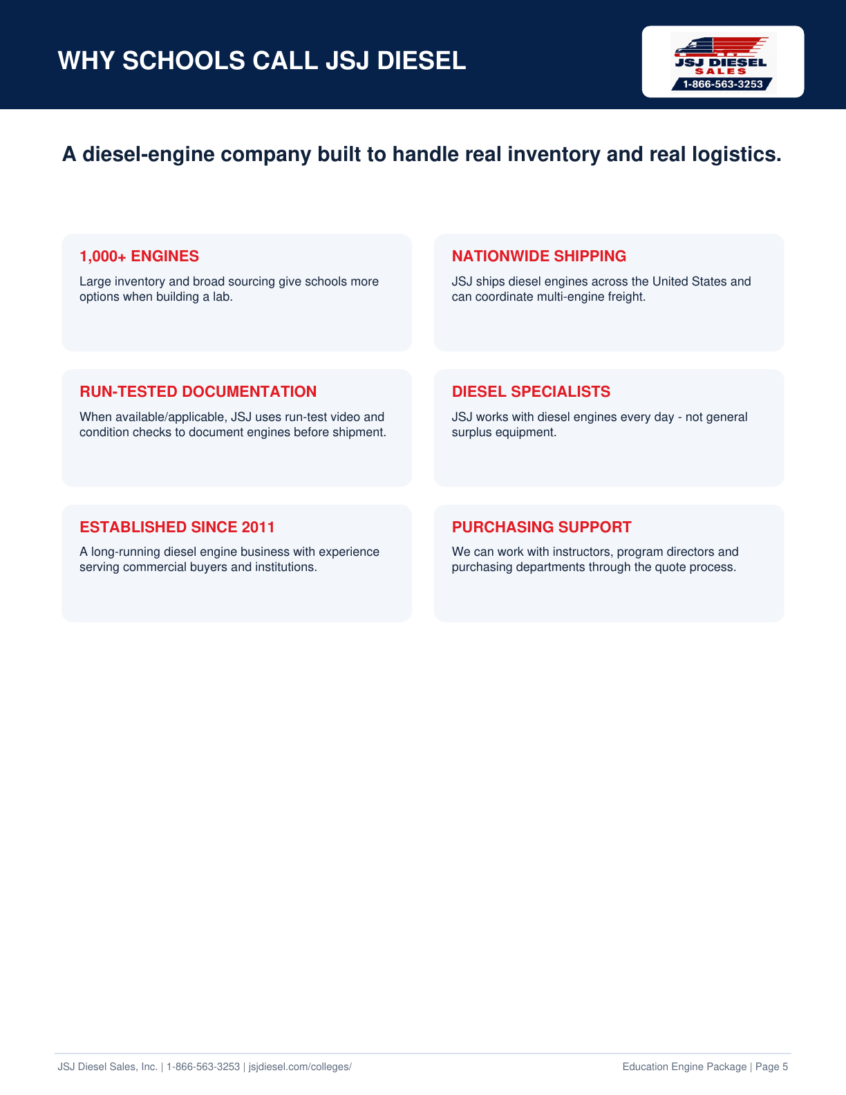 JSJ Diesel Education Engine Package - Page 5